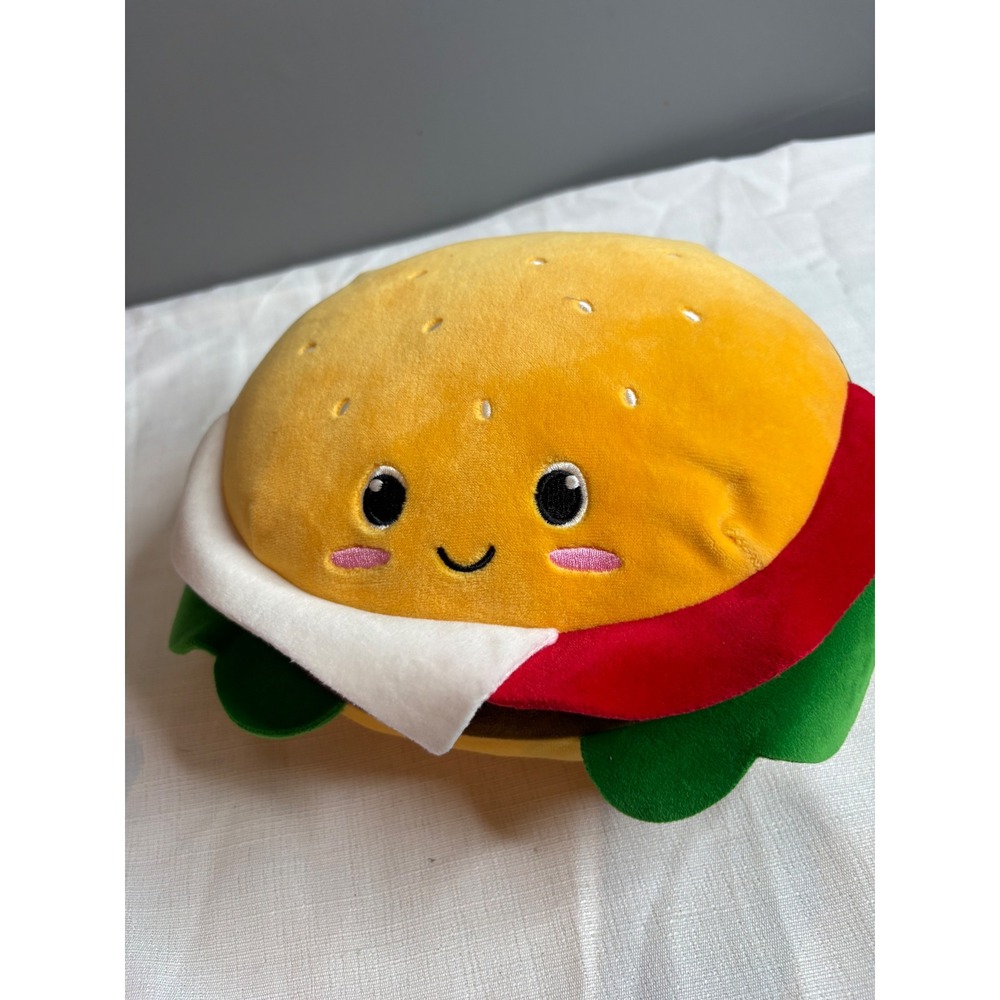 Smoochy Pals Cheeseburger Plush Soft Squishy Food Stuffed Animal Toy